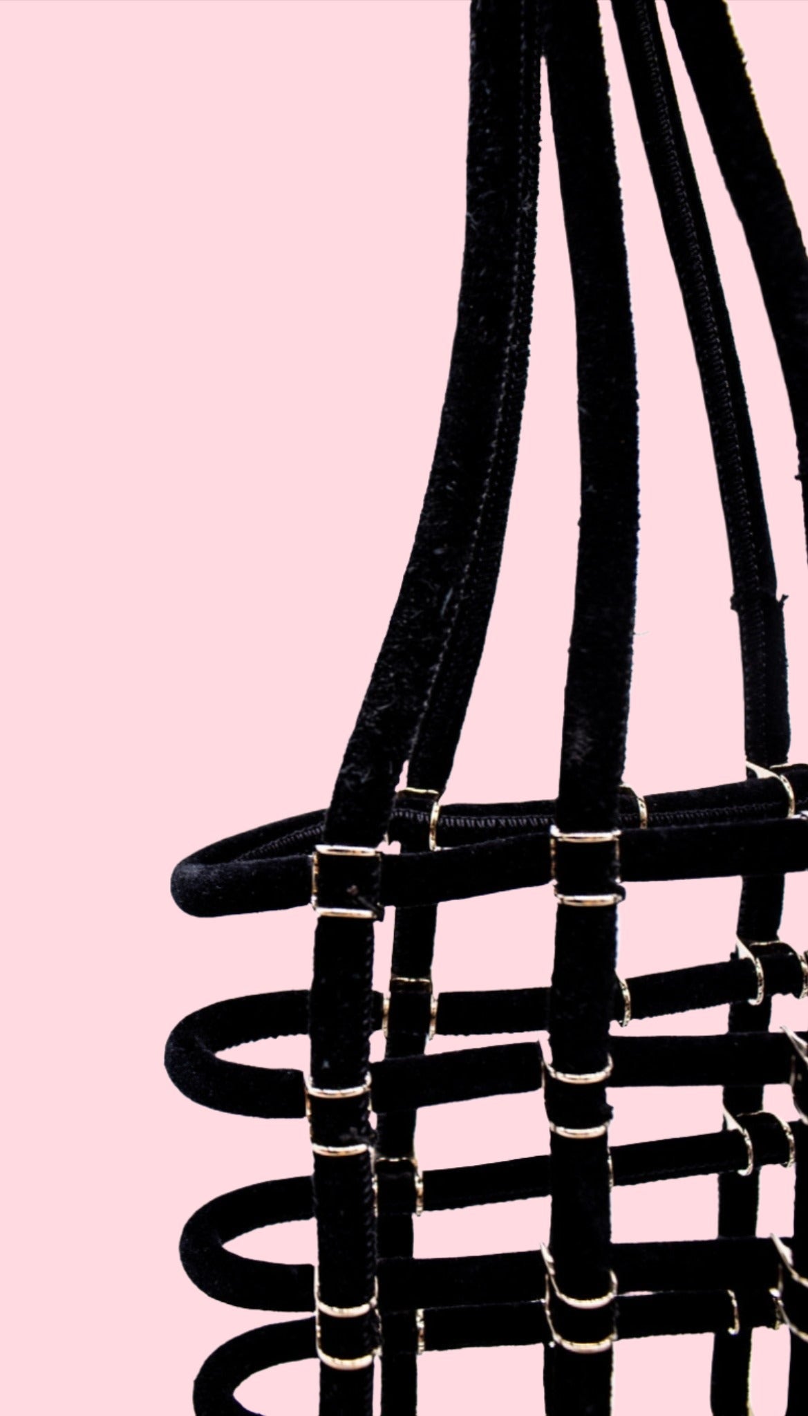 Balenciaga Black Suede Net Shoulder Bag Y2K