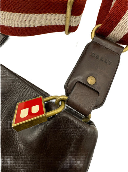 Bally, Brown Leather Crossbody Bag 1980s