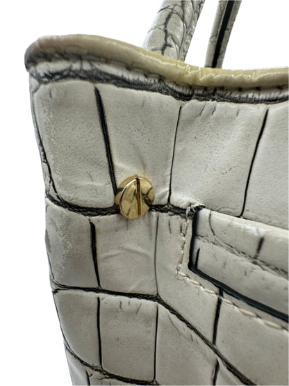 Brahmin White Crocodile Handbag 1990s