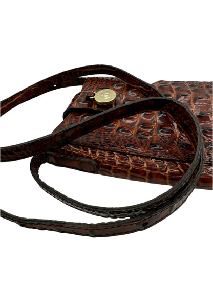 Brahmin Brown Crocodile Embossed Crossbody Y2K