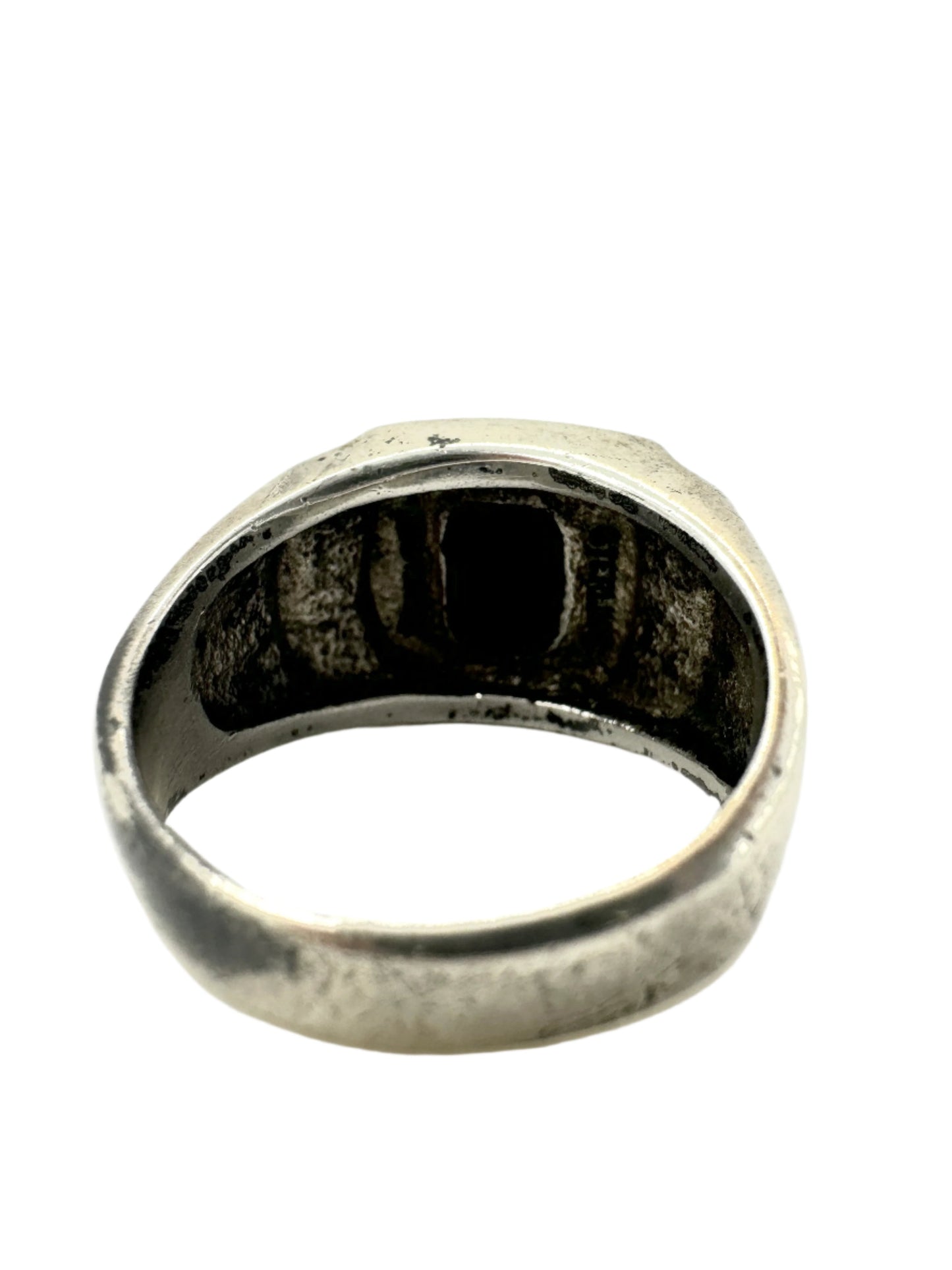 Sterling & Black Onyx Mens Ring 1970s