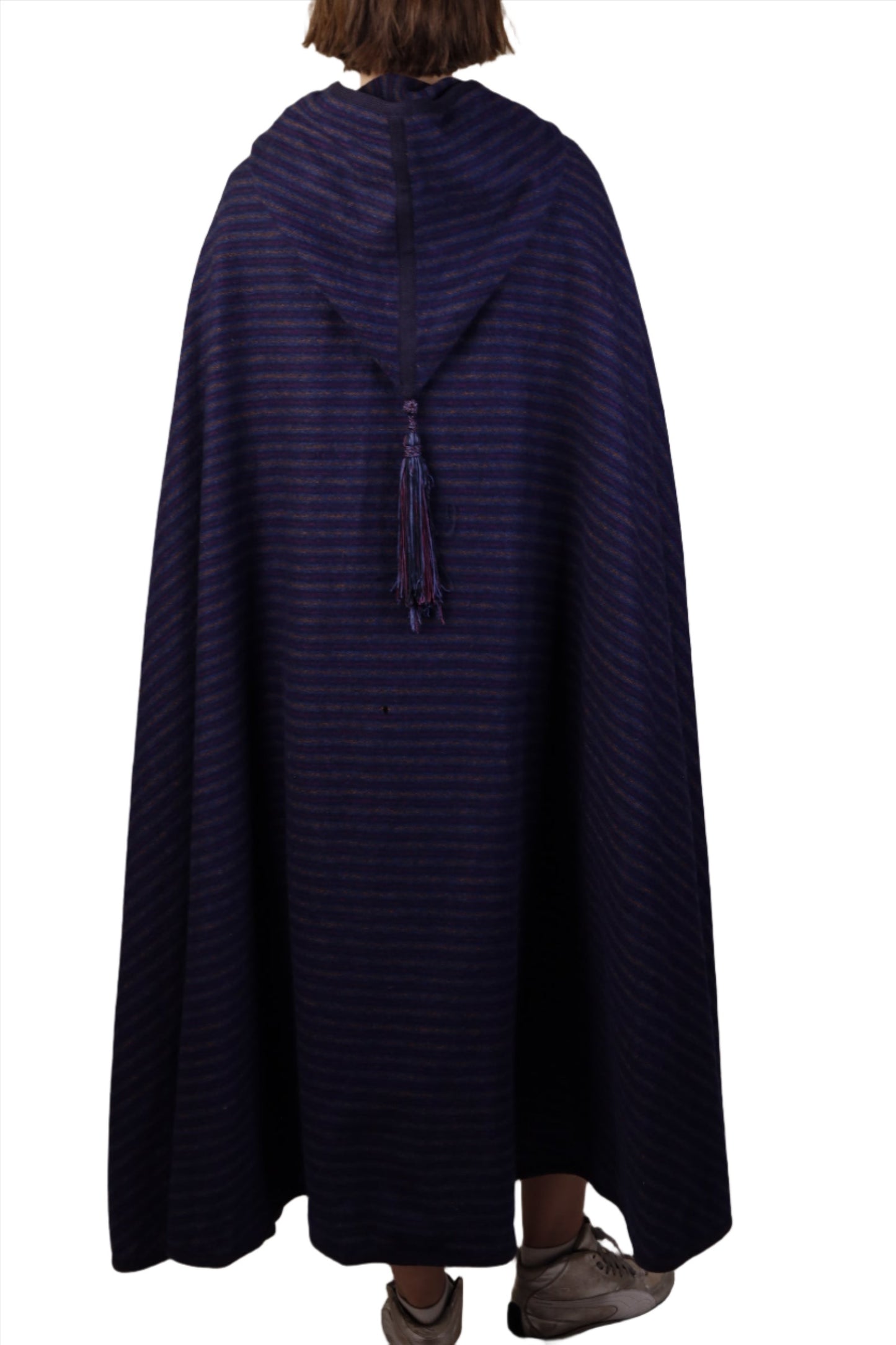 Saint Laurent, Rive Gauche, Blue Wool Cape 1970s