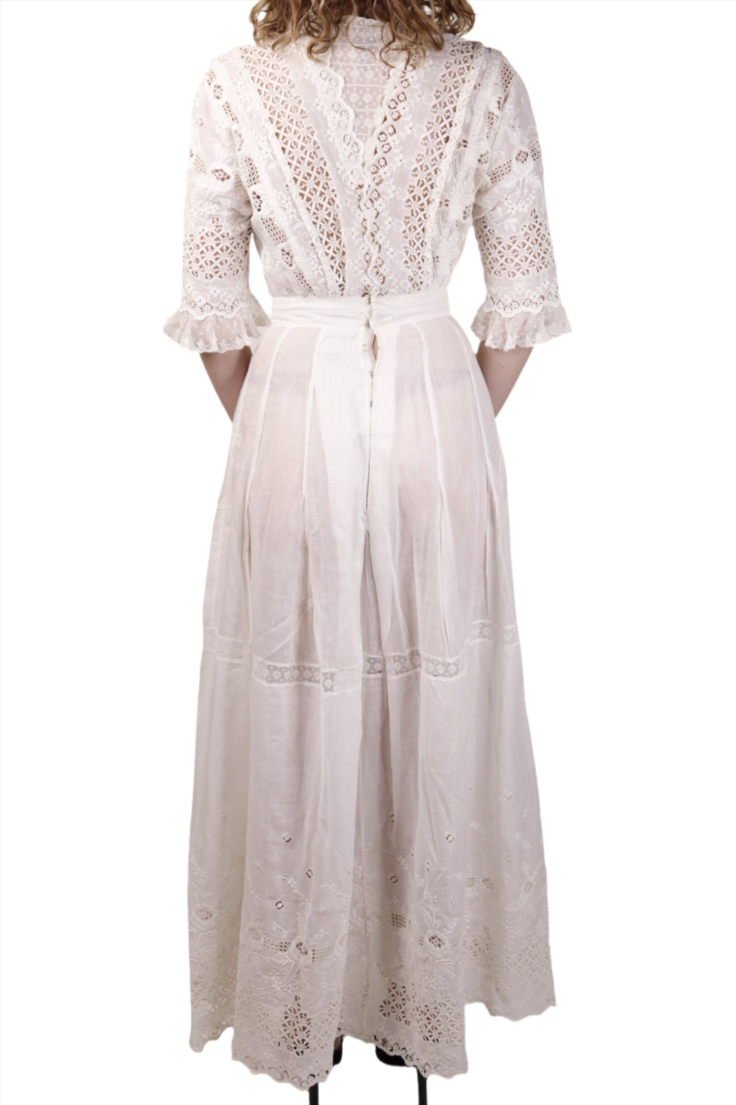 Victorian Lace Petticoat Dress 1910s