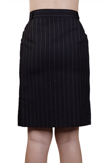 Escada, Black Pencil Skirt 1980s