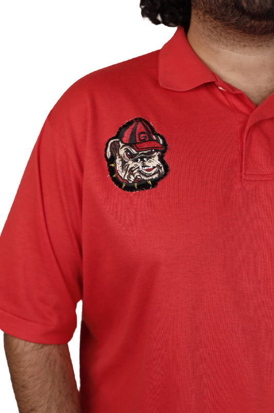 UGA Game Day Shirt w/ Dawg Patch 1980s