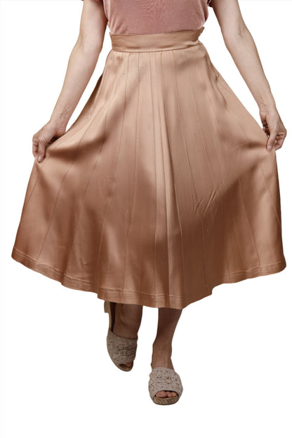 Peach Satin Skirt 1940s