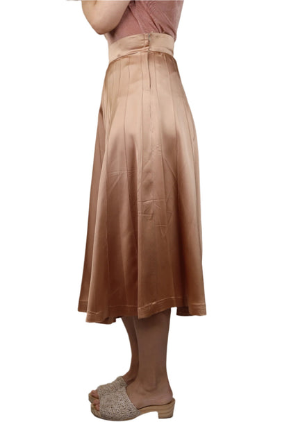 Peach Satin Skirt 1940s