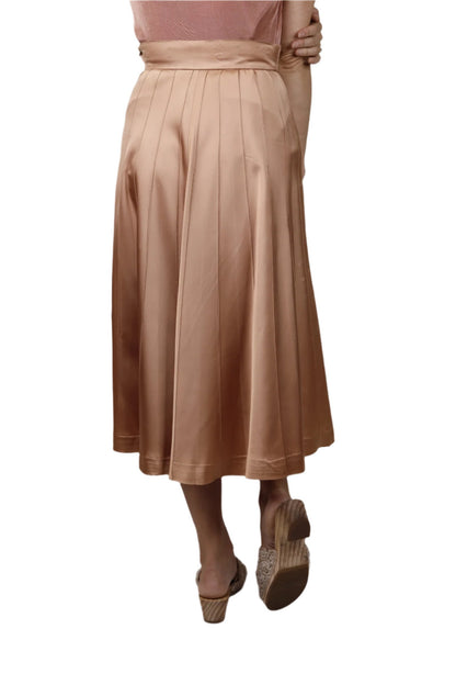 Peach Satin Skirt 1940s