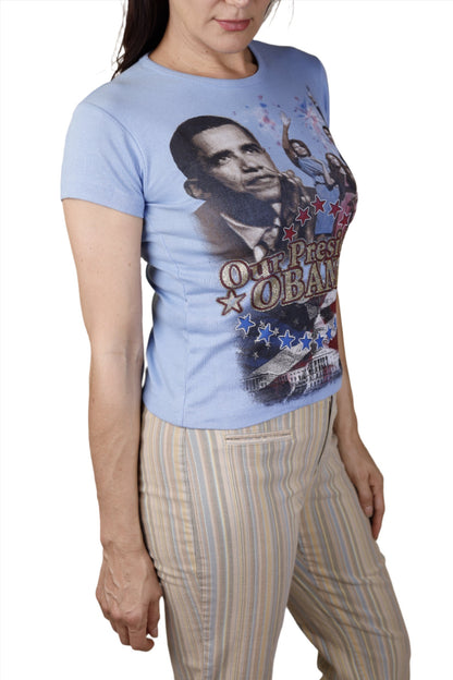 Obama Family Babydoll T-Shirt Y2K