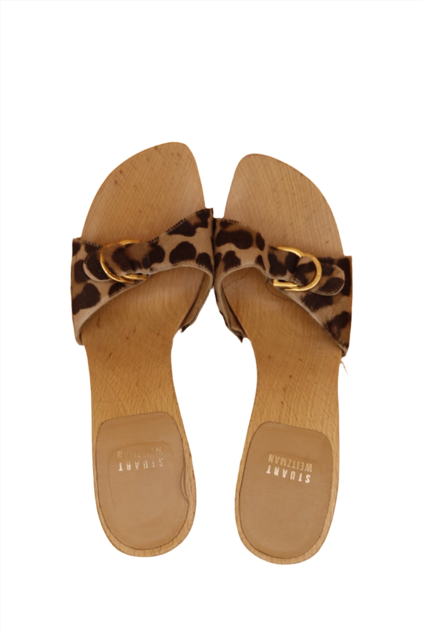 Stuart Weitzman LEopard Mules 1990s