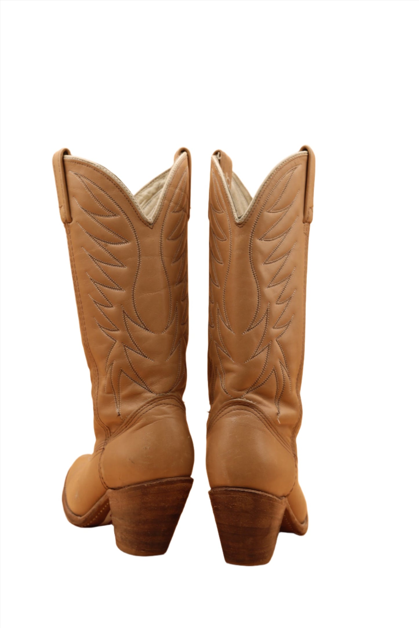 Dingo, Cowgirl Boots Tan Leather US 6.5 1980s