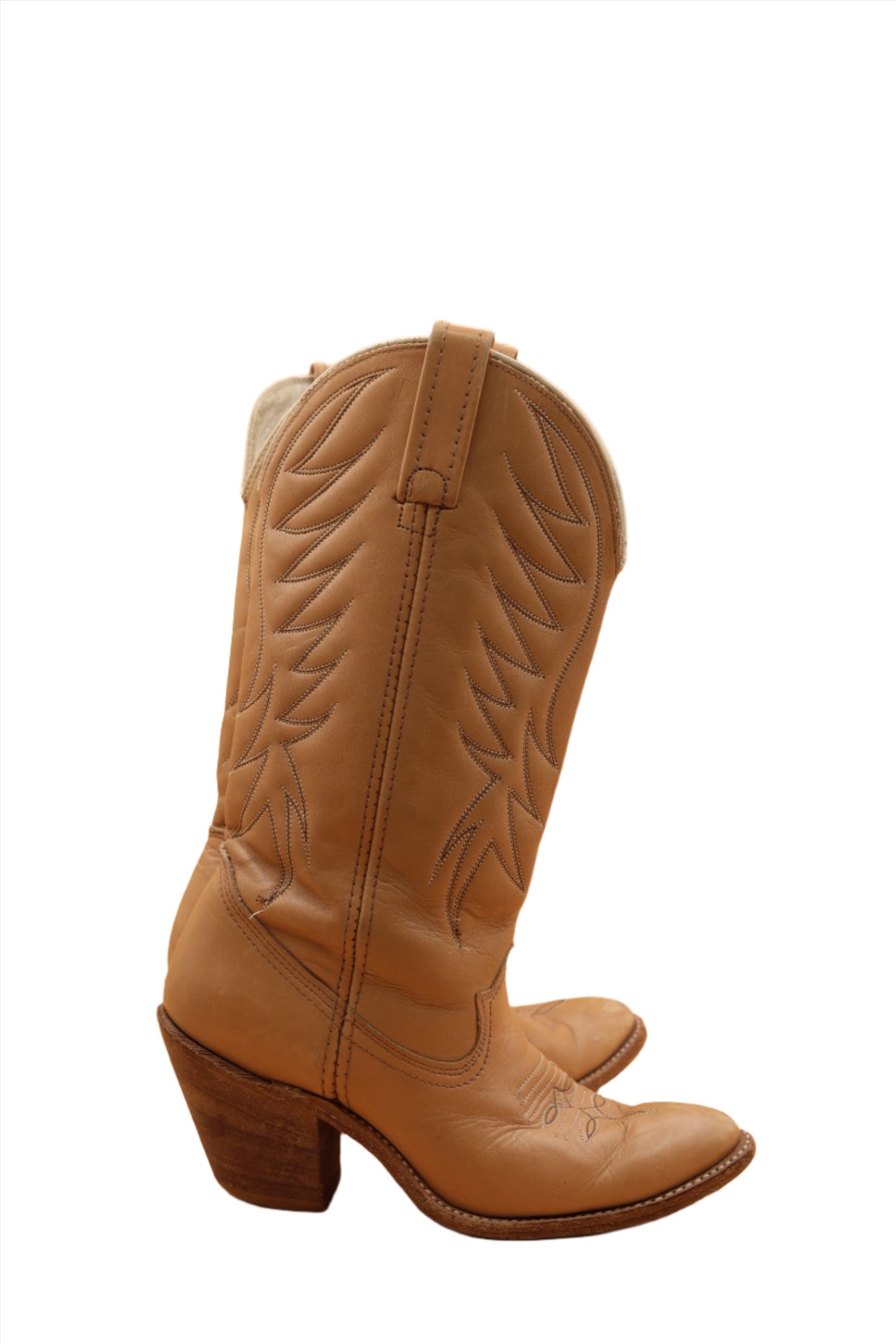 Dingo, Cowgirl Boots Tan Leather US 6.5 1980s