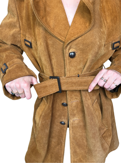 Brown Suede Trenchcoat 1970s