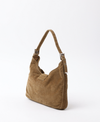 Fendi, Beige Corduroy Bag 1990s