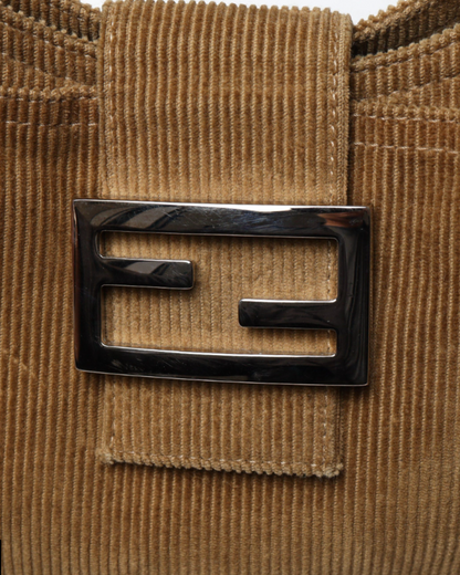 Fendi, Beige Corduroy Bag 1990s