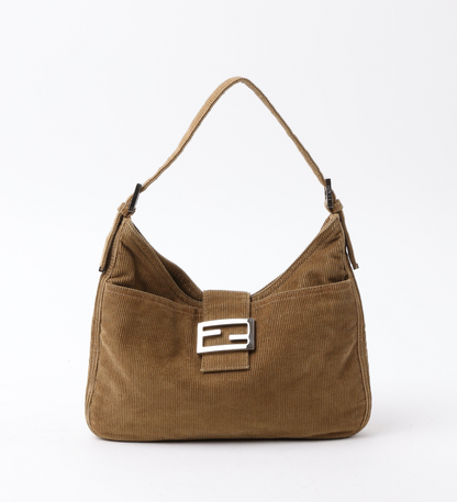 Fendi, Beige Corduroy Bag 1990s