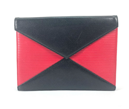 Yves Saint Laurent, Red & Black Clutch 1980s