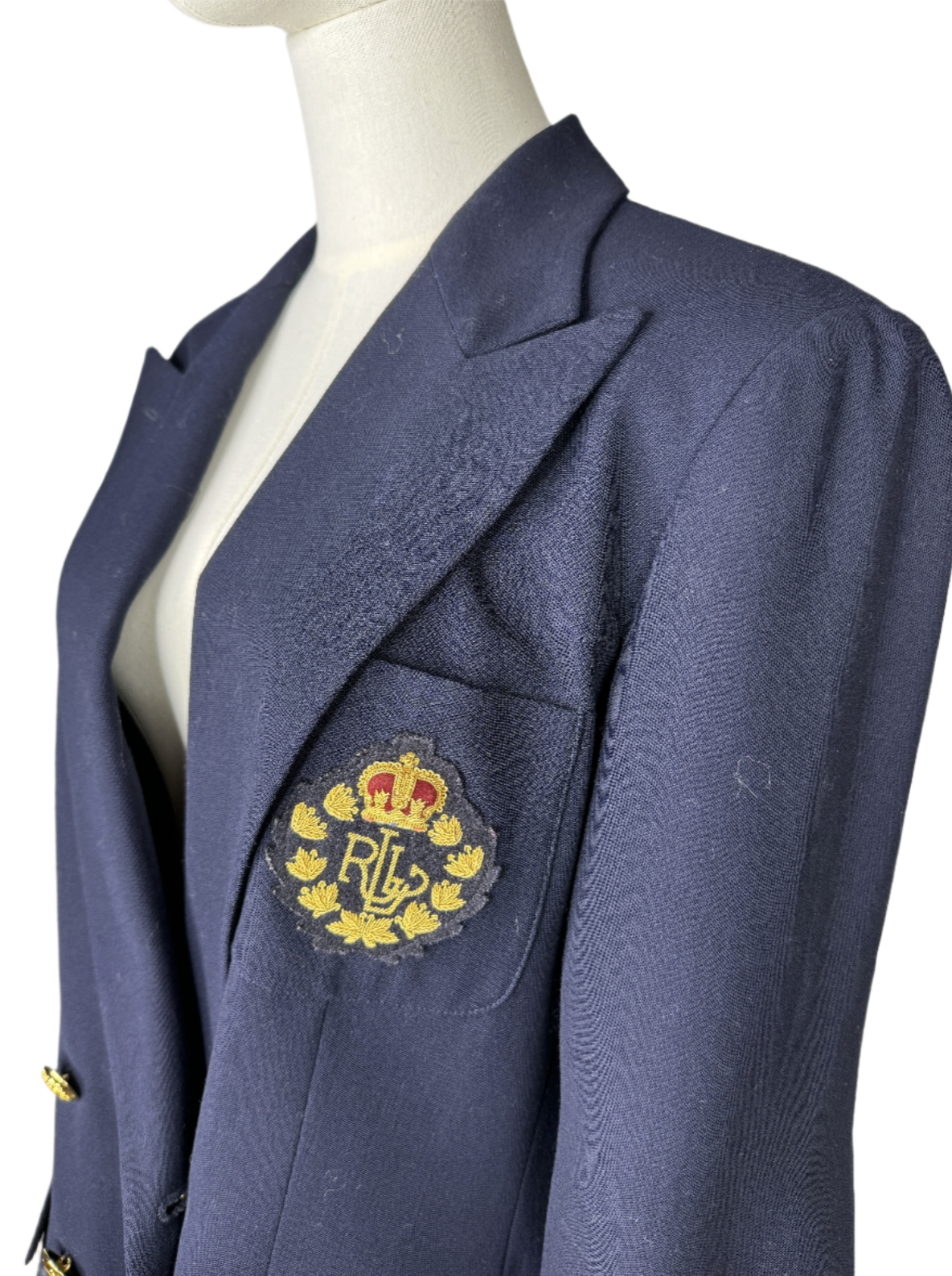 Lauren by Ralph Lauren Navy Blue Blazer 1990s